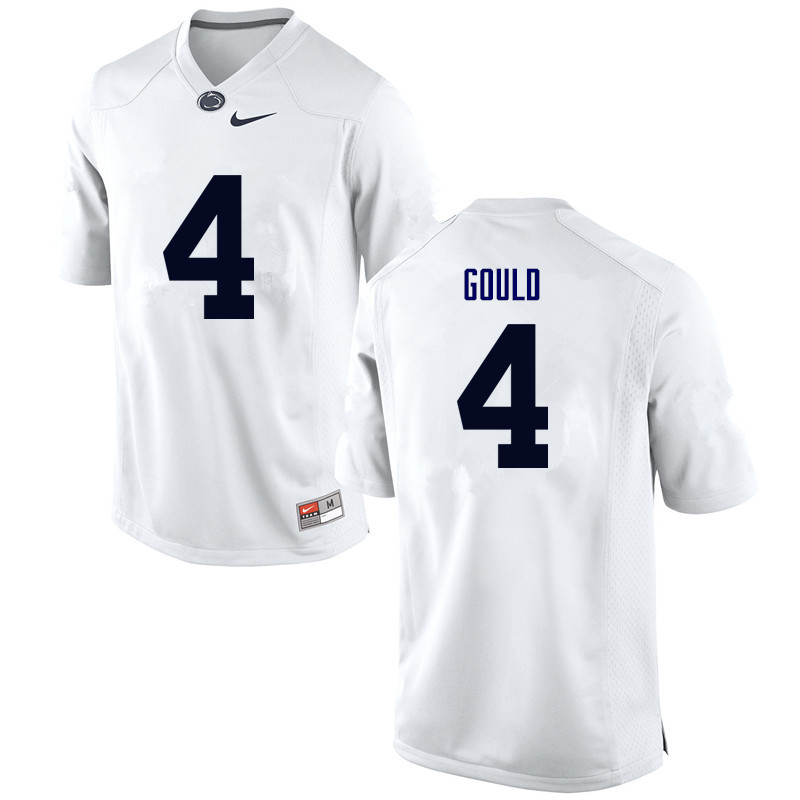 Men Penn State Nittany Lions #4 Robbie Gould College Football Jerseys-White - Click Image to Close
